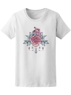 Foto 1 | Playera Smartprintsink color Blanco para Mujer Candelabro de Flores