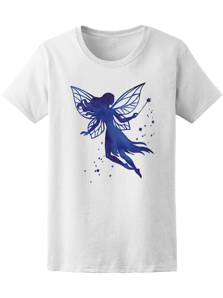 Foto 2 pulgar | Playera Smartprintsink color Blanco para Mujer Silueta Hada Flotando