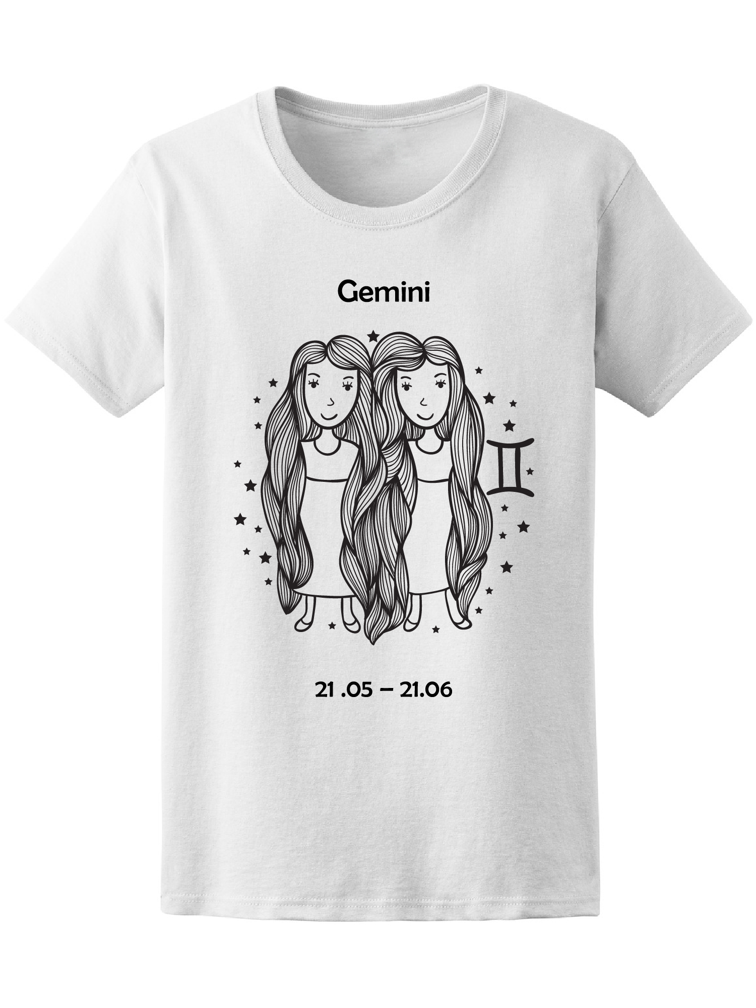 Foto 1 | Playera Smartprintsink color Blanco para Mujer Signo Geminis