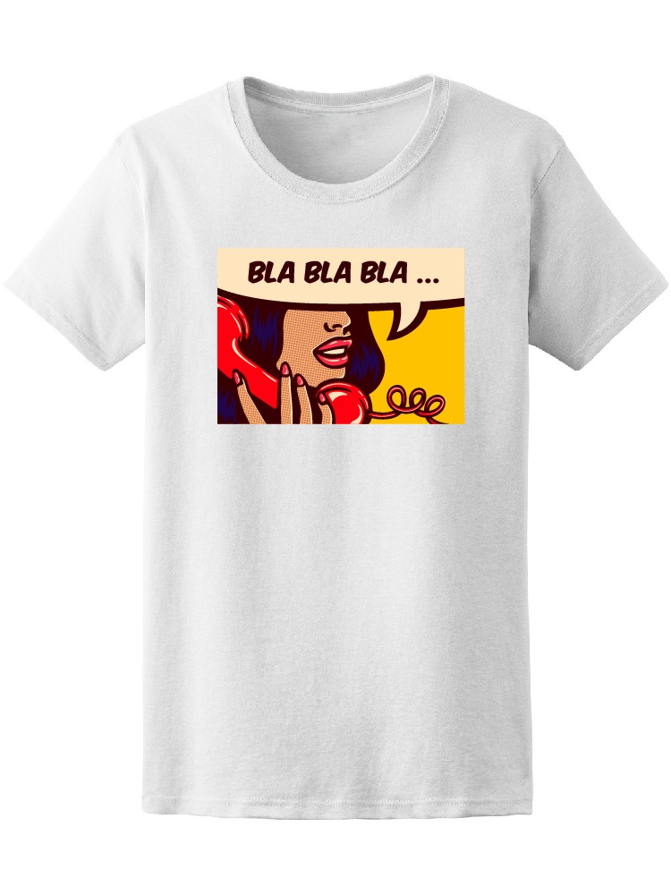 Foto 1 | Playera Smartprintsink Mujer Arte Pop con Teléfono y Globo de Texto