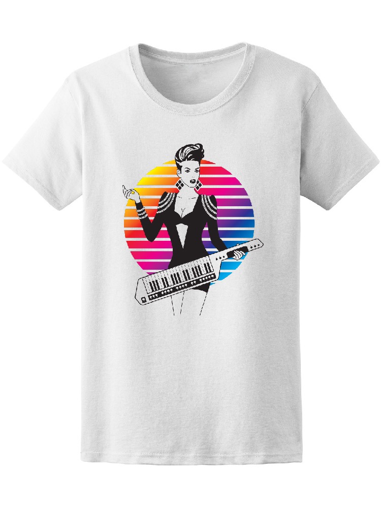 Foto 2 pulgar | Playera Smartprintsink color Blanco para Mujer Ilustración Retro