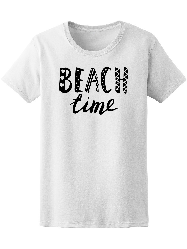 Foto 2 pulgar | Playera Smartprintsink Mujer Tiempo de Playa/ Ilustración en Blanco y Negro