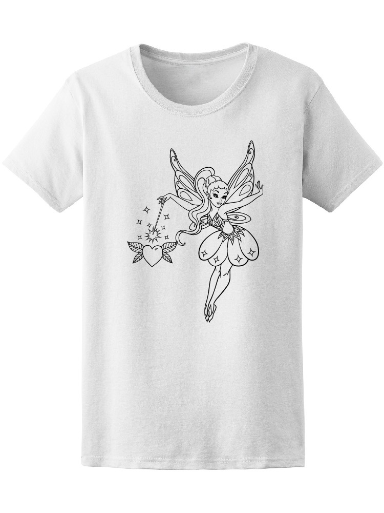 Playera Smartprintsink Mujer Ilustración Hada Con Corazón