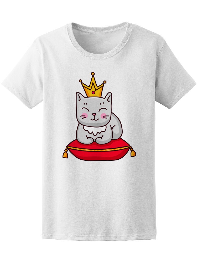 Foto 2 pulgar | Playera SmartPrintsInk para Mujer con Ilustración de Gatito Rey