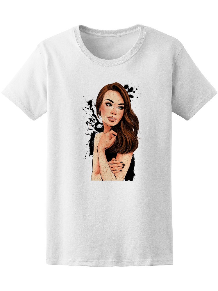 Foto 2 pulgar | Playera Smartprintsink color Blanco para Mujer Chica con Acuarelas