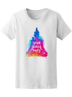 Foto 1 | Playera Smartprintsink color Blanco para Mujer Solo Vibras Positivas