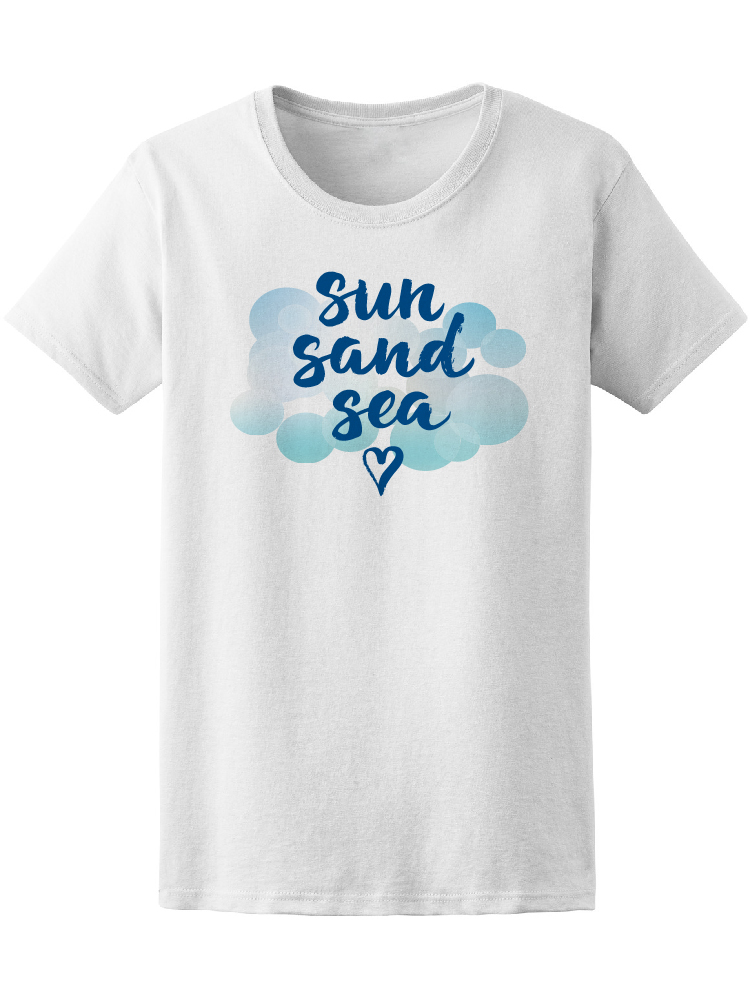 Playera Smartprintsink color Blanco para Mujer Sol, Arena y Mar