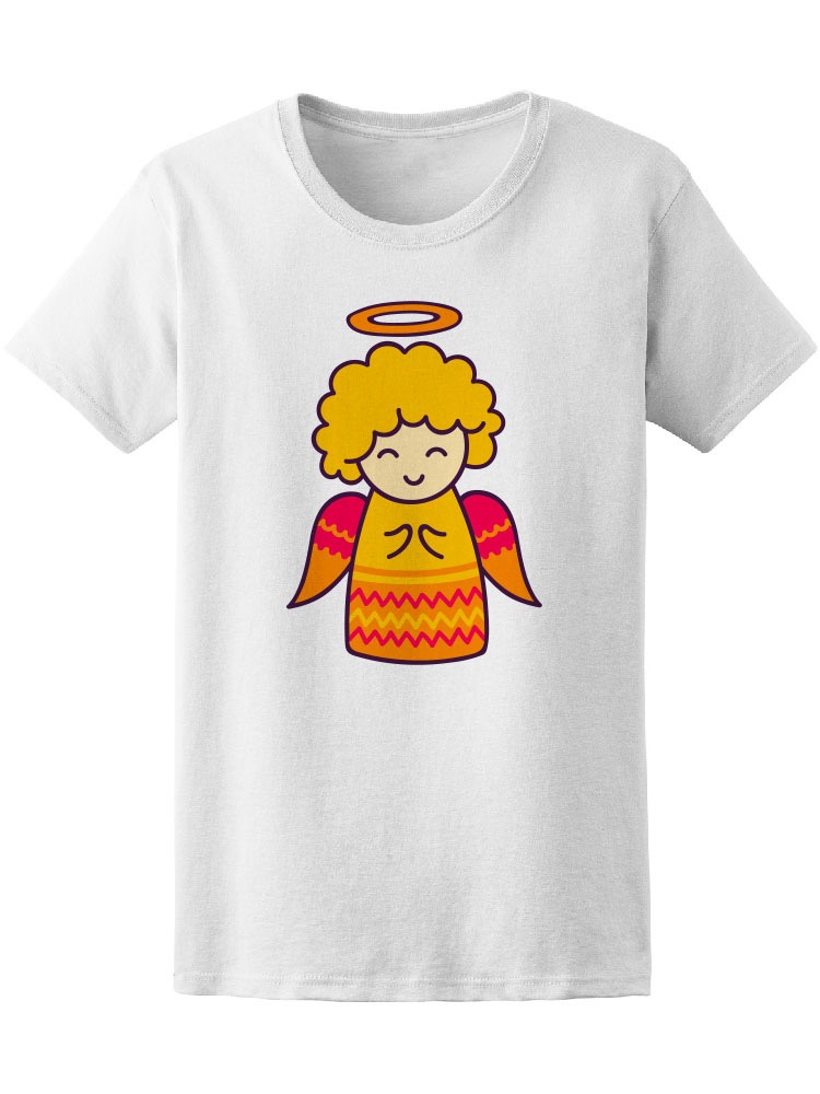 Foto 2 pulgar | Playera Smartprintsink para Mujer Diseño Ángel Cabello Rizado