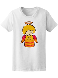 Foto 1 | Playera Smartprintsink para Mujer Diseño Ángel Cabello Rizado