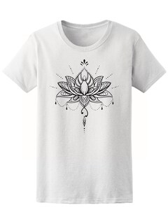 Foto 1 | Playera SmartPrintsInk para Mujer Diseño Candelabro de Flor de Loto