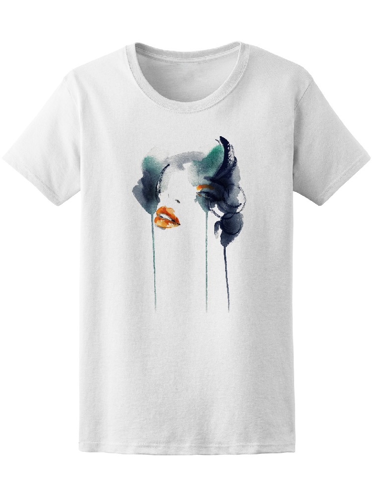 Foto 2 pulgar | Playera Smartprintsink color Blanco para Mujer Arte en Acuarelas