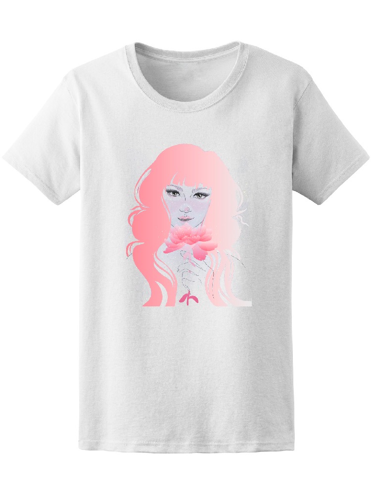 Foto 2 pulgar | Playera Smartprintsink Mujer Con Flor De Loto/ Tonos Rosados