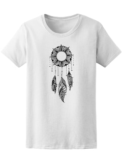 Foto 1 | Playera Mujer Atrapasueños con Mándala de Flores Smartprintsink Blanco
