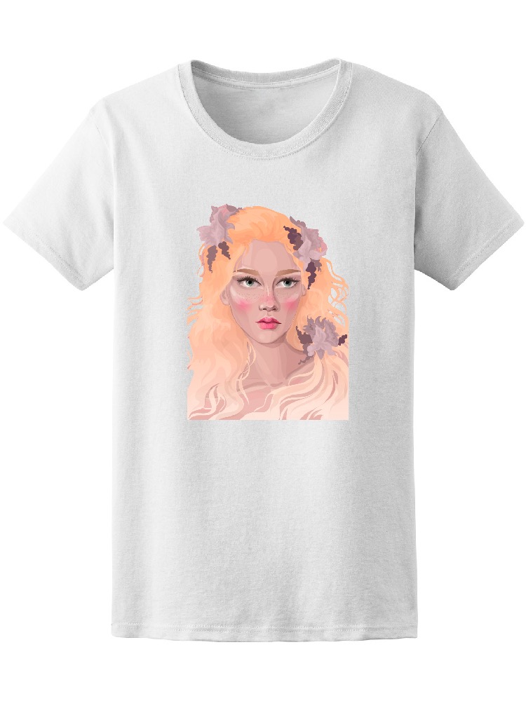 Foto 2 pulgar | Playera Smartprintsink Mujer Acuarelas con Cabello Rubio