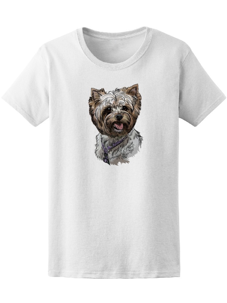 Playera Smartprintsink para Mujer Diseño Yorkie con Pechera