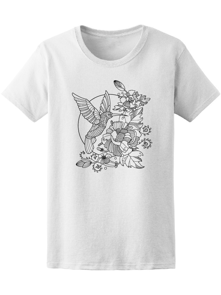 Foto 2 pulgar | Playera Smartprintsink Mujer Mándala Colibrí Con Flores