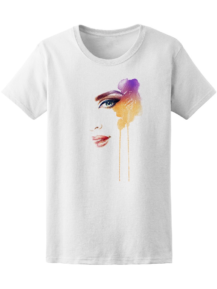 Foto 2 pulgar | Playera  Smartprintsink color Blanco Mujer Arte en Acuarelas