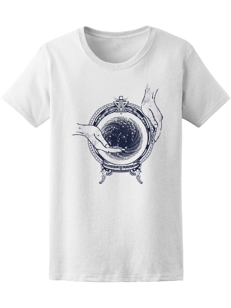 Playera Smartprintsink Mujer Ilustración/ Esfera De Cristal Con Agujero Negro