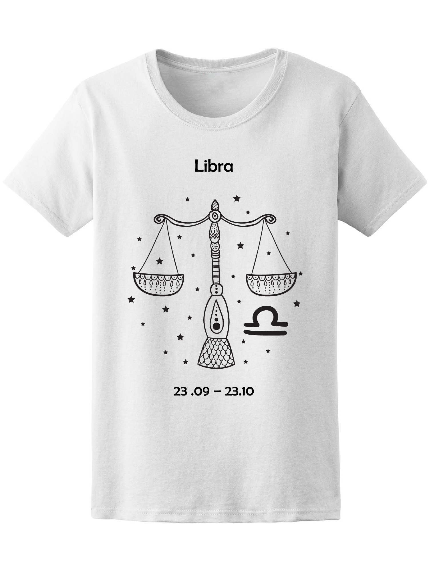 Foto 2 pulgar | Playera Smartprintsink color Blanco para Mujer Signo Libra