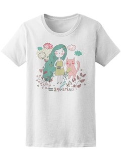 Foto 1 | Playera Smartprintsink color Blanco para Mujer Niña Signo Acuario