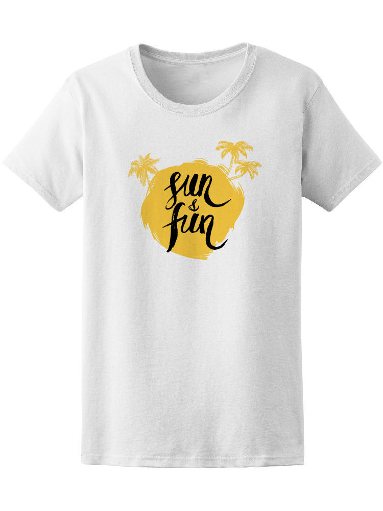 Foto 2 pulgar | Playera Smartprintsink color Blanco para Mujer Sol y Diversión