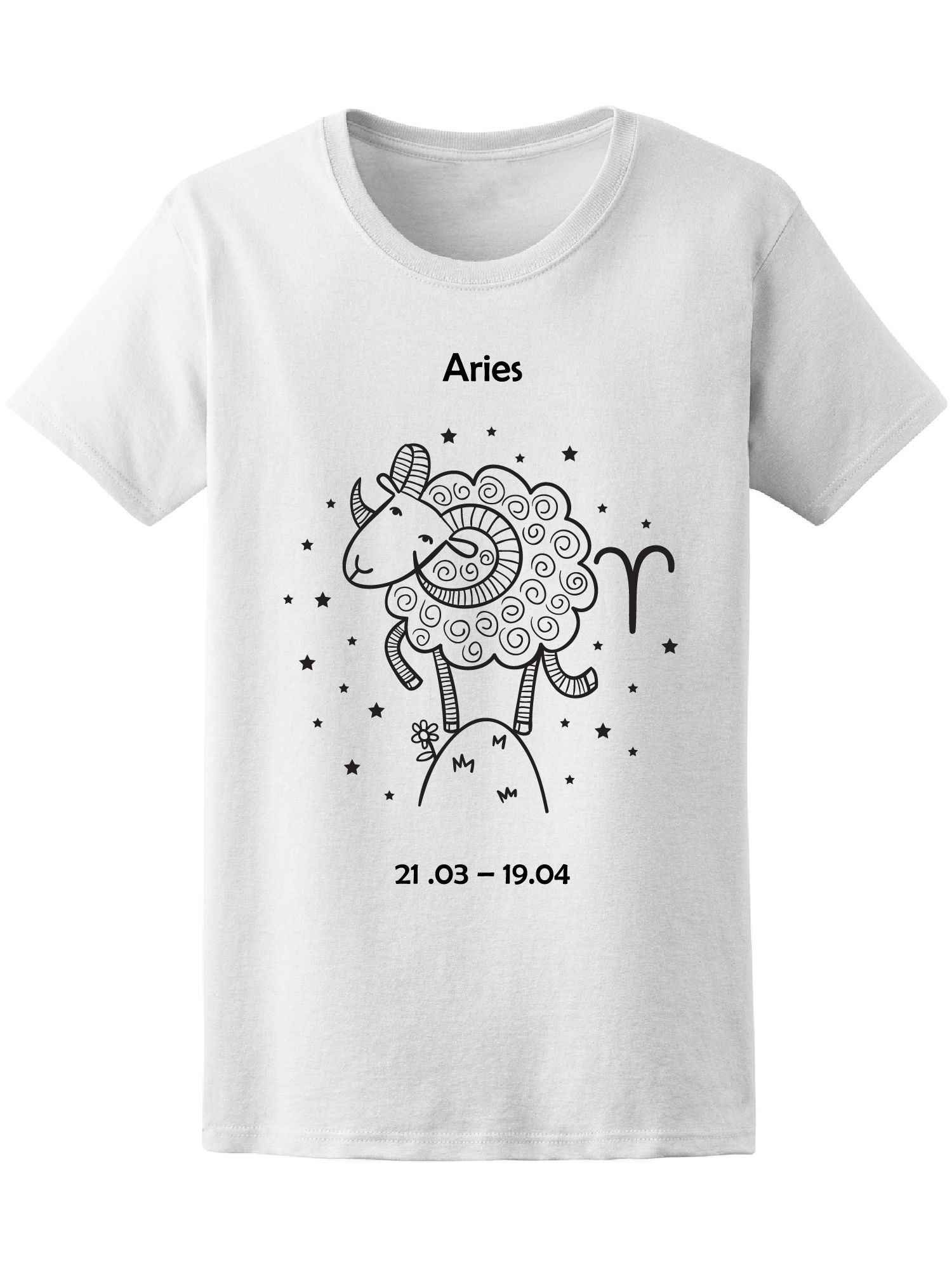 Foto 1 | Playera Smartprintsink color Blanco para Mujer Signo Aries