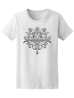 Foto 1 | Playera Smartprintsink color Blanco para Mujer Flor de Mandala