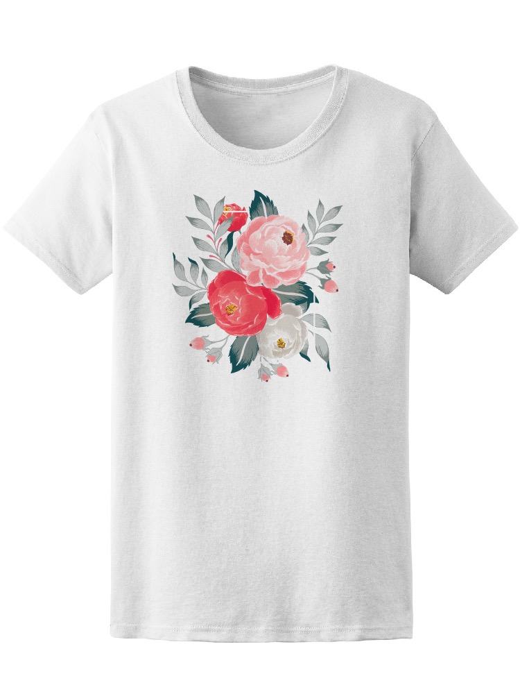 Foto 2 pulgar | Playera Smartprintsink para Mujer Diseño Flores de Acuarela