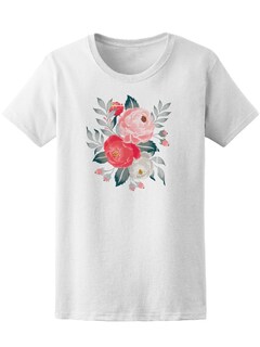 Foto 1 | Playera Smartprintsink para Mujer Diseño Flores de Acuarela
