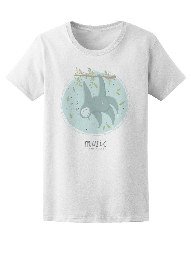 Foto 2 pulgar | Playera Smartprintsink para Mujer Diseño Perezoso Colgando