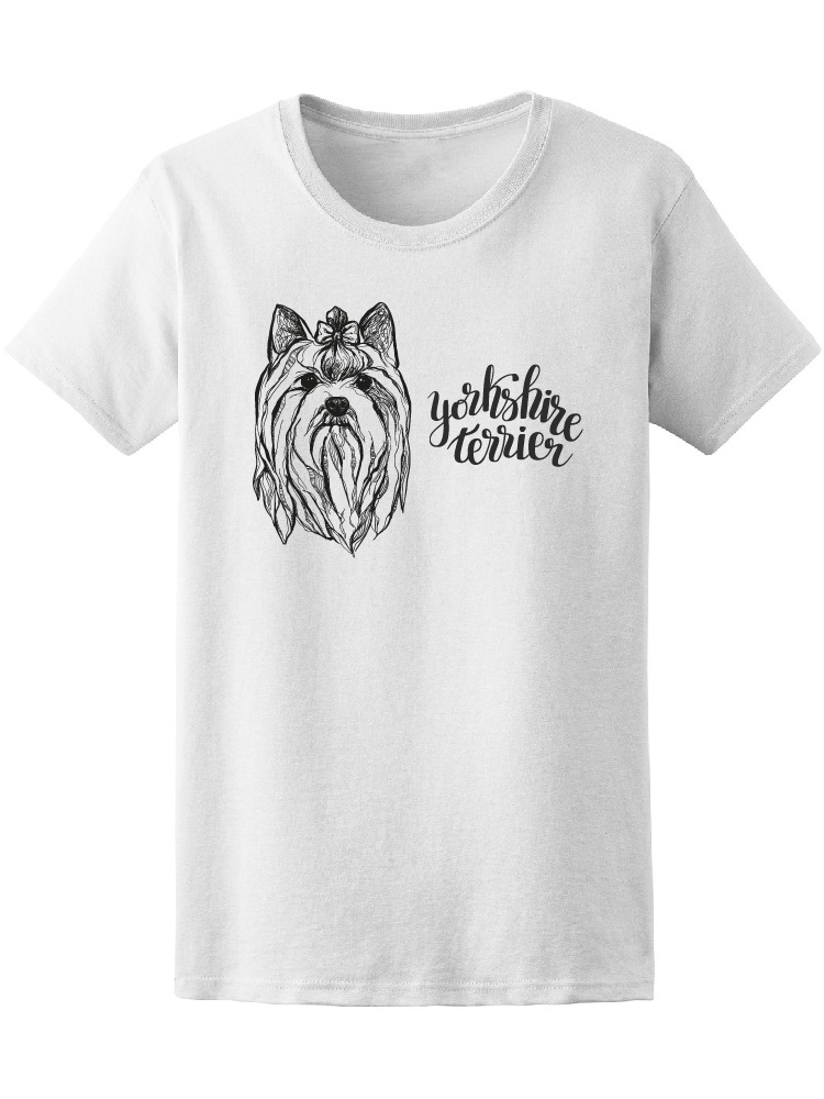 Foto 2 pulgar | Playera Smartprintsink para Mujer Diseño Yorkshire Terrier con Moñito