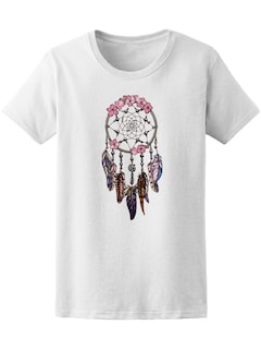 Foto 1 | Playera para Mujer Smartprintsink Cuello Redondo Atrapasueños color Blanco
