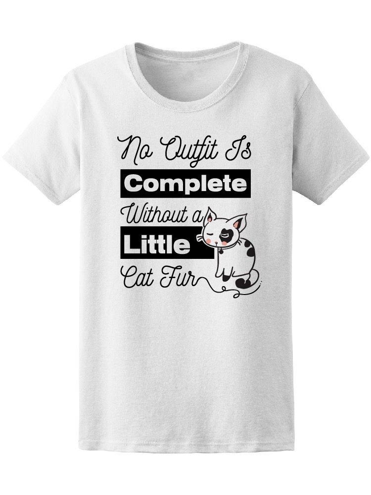 Foto 2 pulgar | Playera Smartprintsink Mujer Ningún Outfit Está Completo Son Un Poco De Pelo De Gato