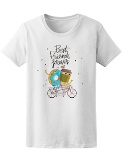 Foto 1 | Playera Smartprintsink color Blanco para Mujer Dona y Café