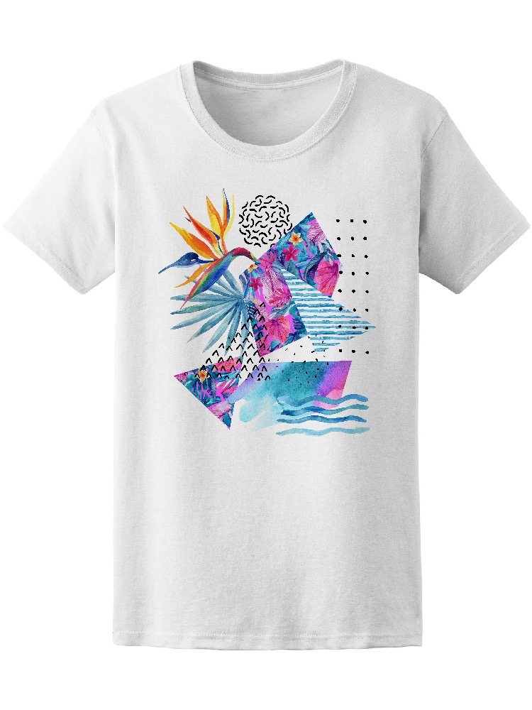 Foto 2 pulgar | Playera Smartprintsink para Mujer Diseño Arte Geométrico con Acuarelas