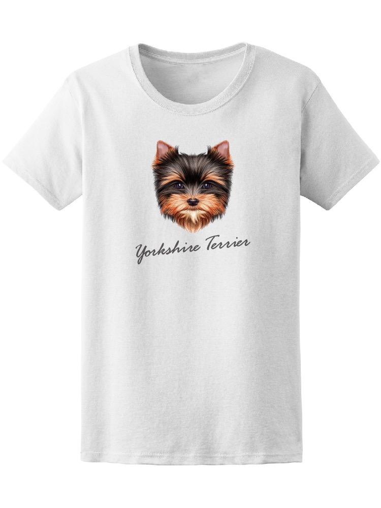 Foto 2 pulgar | Playera Smartprintsink para  Mujer Diseño Yorkie Sonriente