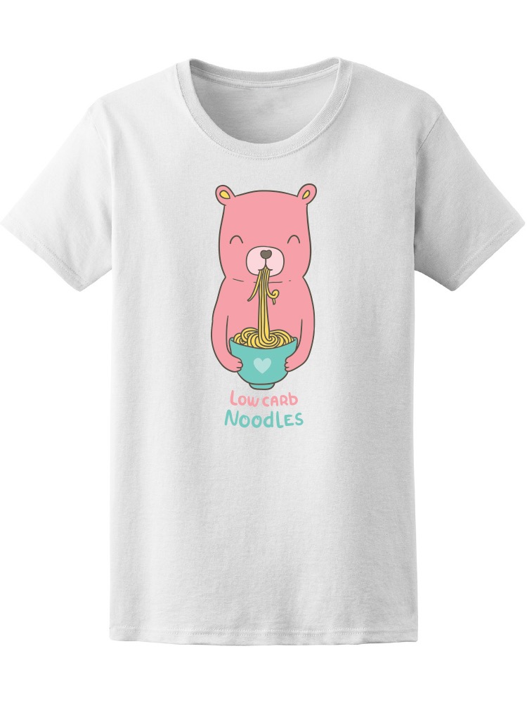 Foto 2 pulgar | Playera Smartprintsink Mujer Ilustración Oso con Noodles Bajos en Carbohidratos