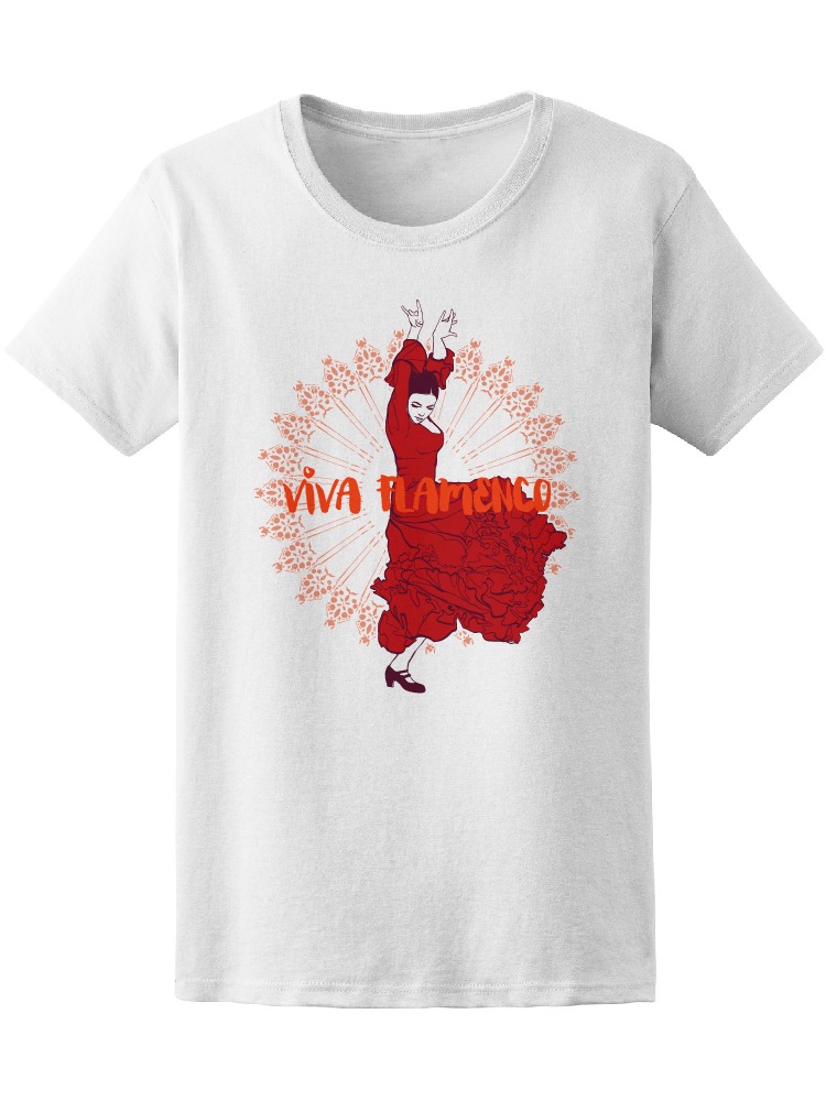 Foto 2 pulgar | Playera Smartprintsink para Mujer Diseño Viva Flamenco