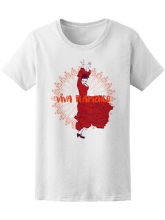 Foto 1 | Playera Smartprintsink para Mujer Diseño Viva Flamenco