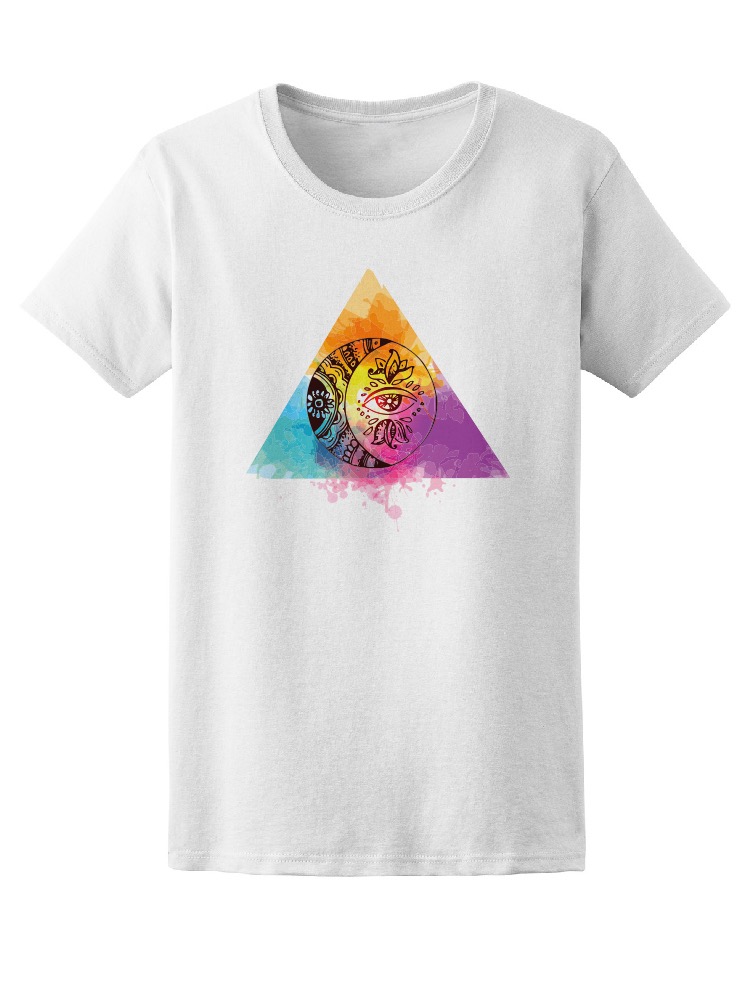 Foto 2 pulgar | Playera SmartPrintsInk para Mujer Diseño Acuarelas Sol y Luna
