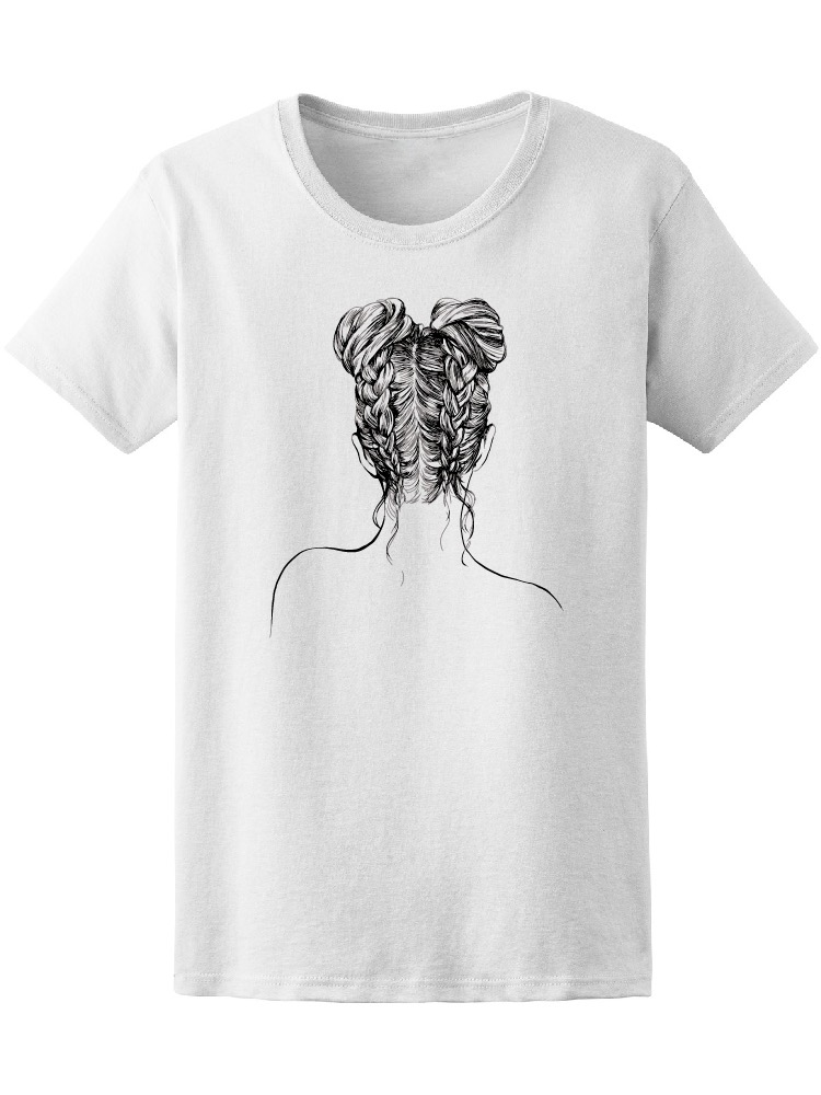 Foto 2 pulgar | Playera Smartprintsink Mujer Ilustración/ Mujer De Espaldas Con Trenzas