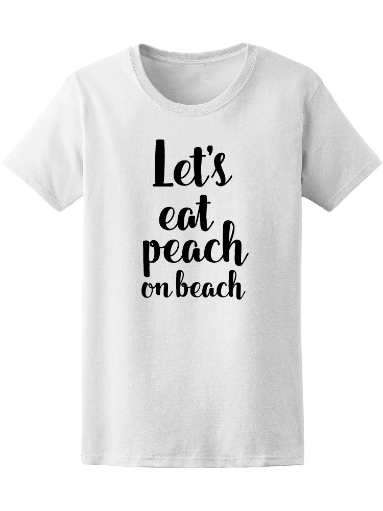 Foto 2 pulgar | Playera Smartprintsink Mujer Comamos Duraznos En La Playa