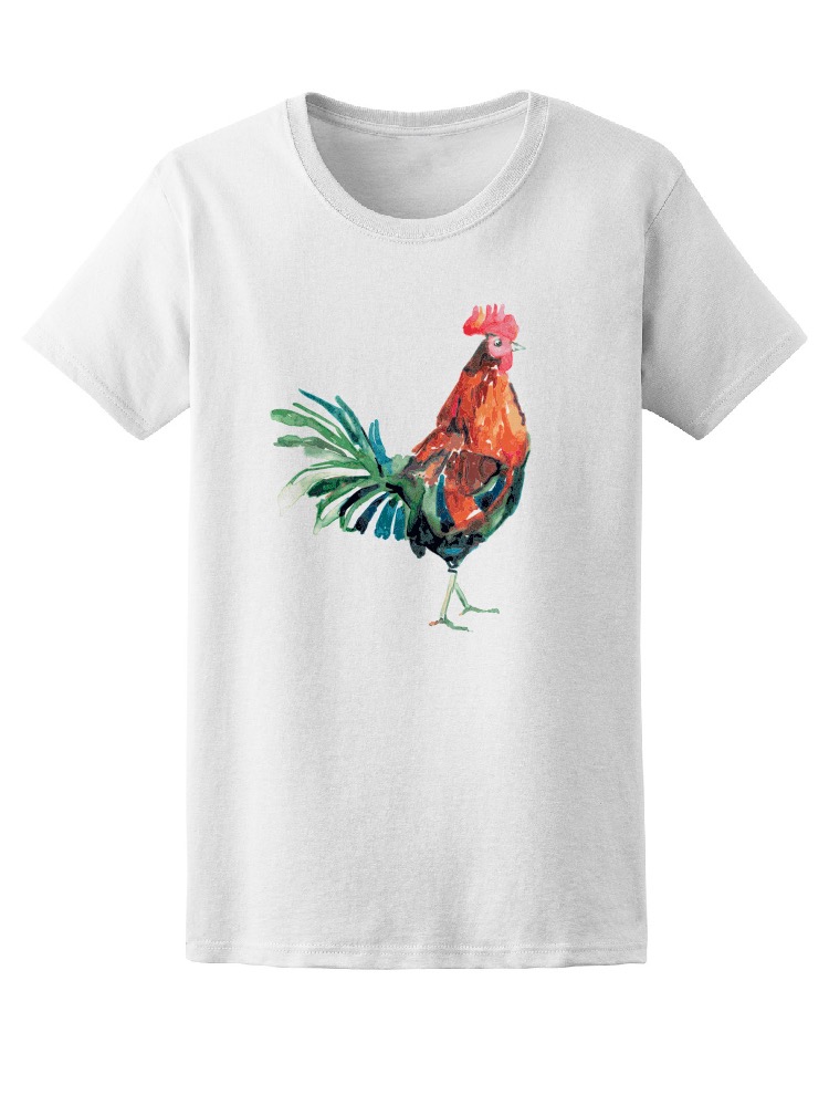 Foto 2 pulgar | Playera Smartprintsink para Mujer Diseño Gallo en Acuarelas