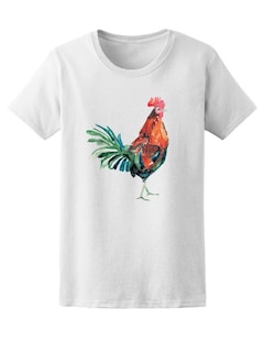 Foto 1 | Playera Smartprintsink para Mujer Diseño Gallo en Acuarelas