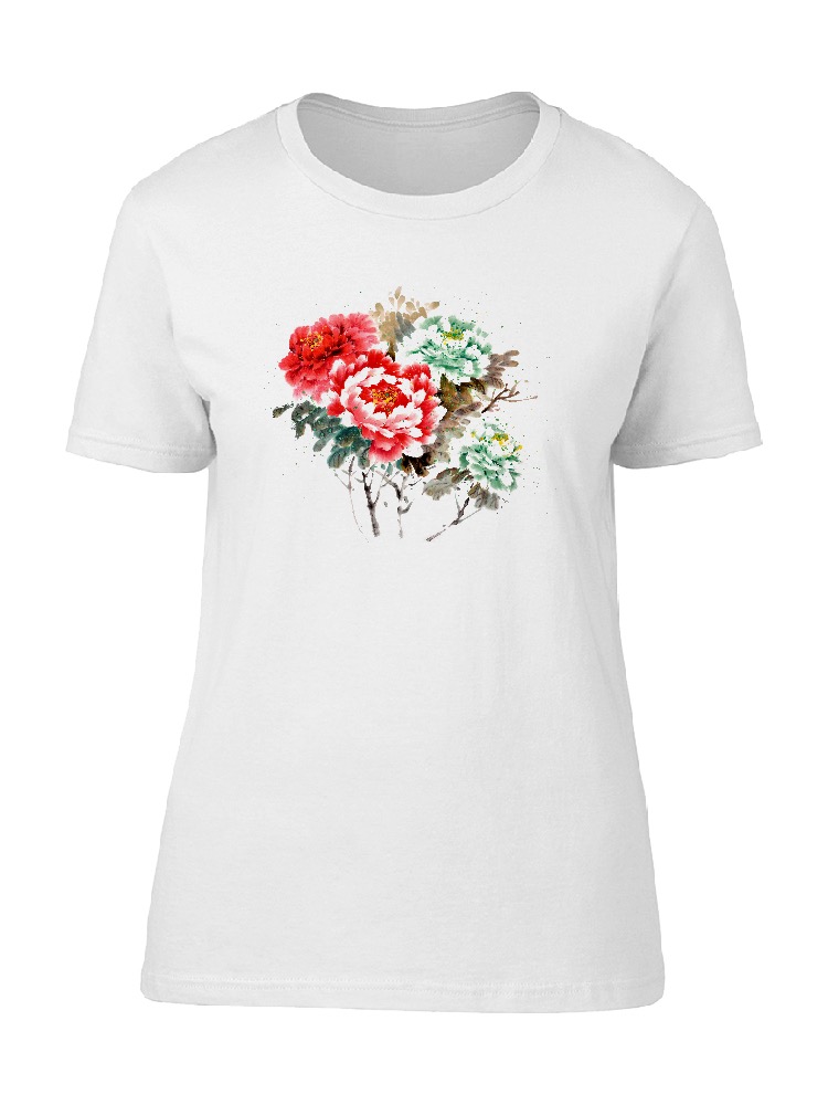 Foto 2 pulgar | Playera Smartprintsink Mujer Ilustración/ Claveles En Acuarelas