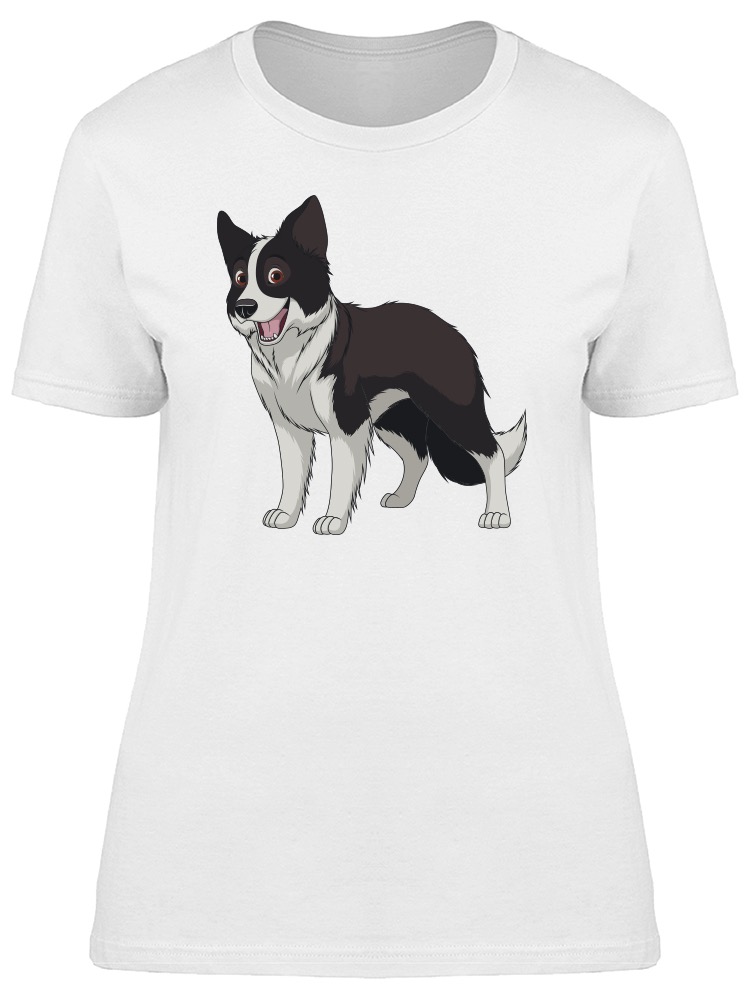 Foto 2 pulgar | Playera Smartprintsink Mujer Ilustración/ Perro Border Collie