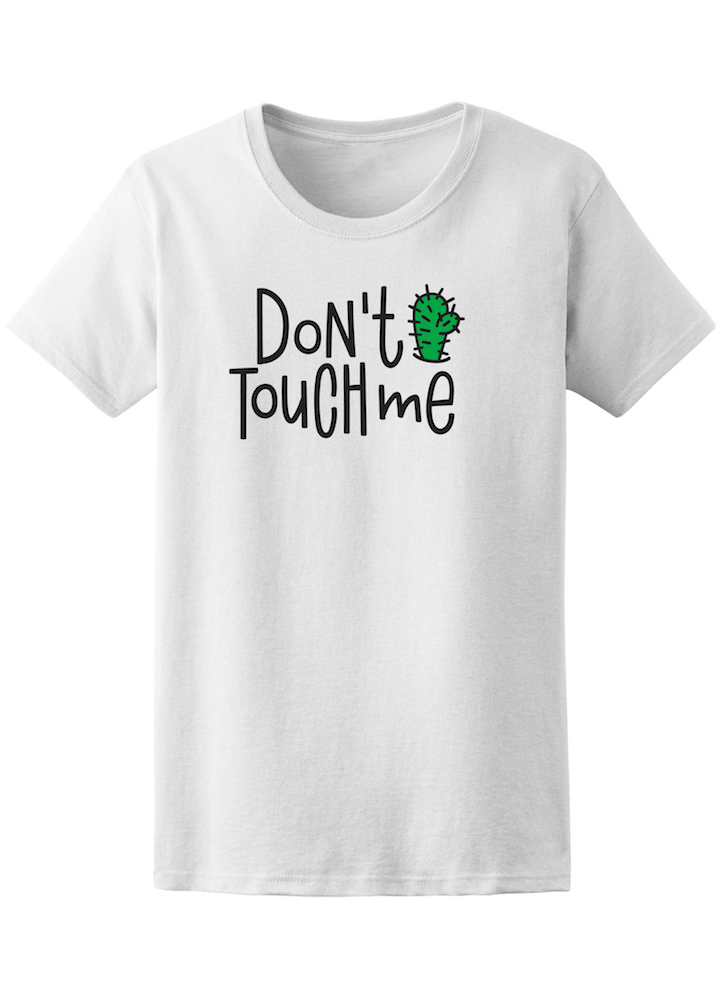 Foto 2 pulgar | Playera Smartprintsink Mujer No Me Toques/ Ilustración Con Cactus