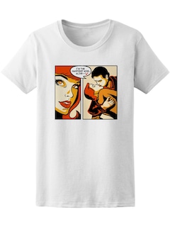 Foto 1 | Playera Smartprintsink Mujer Arte Pop/ Pareja En Abrazo/ Soy La Mujer Mas Afortunada