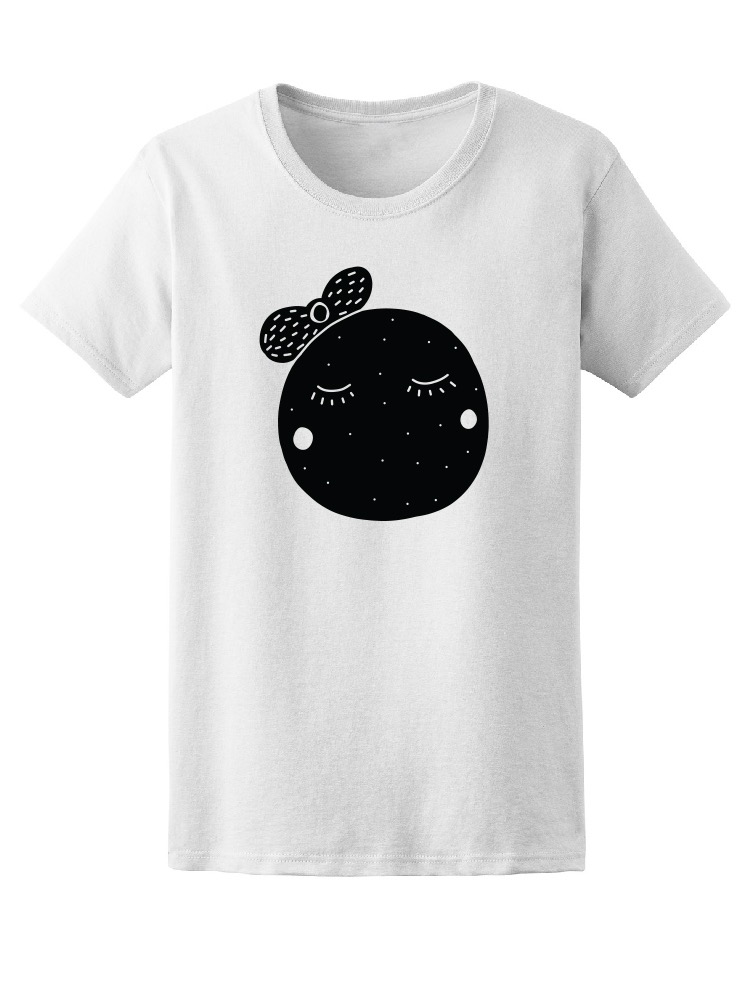 Foto 2 pulgar | Playera para Dama Smartprintsink color Blanco Estampado Luna con Moño
