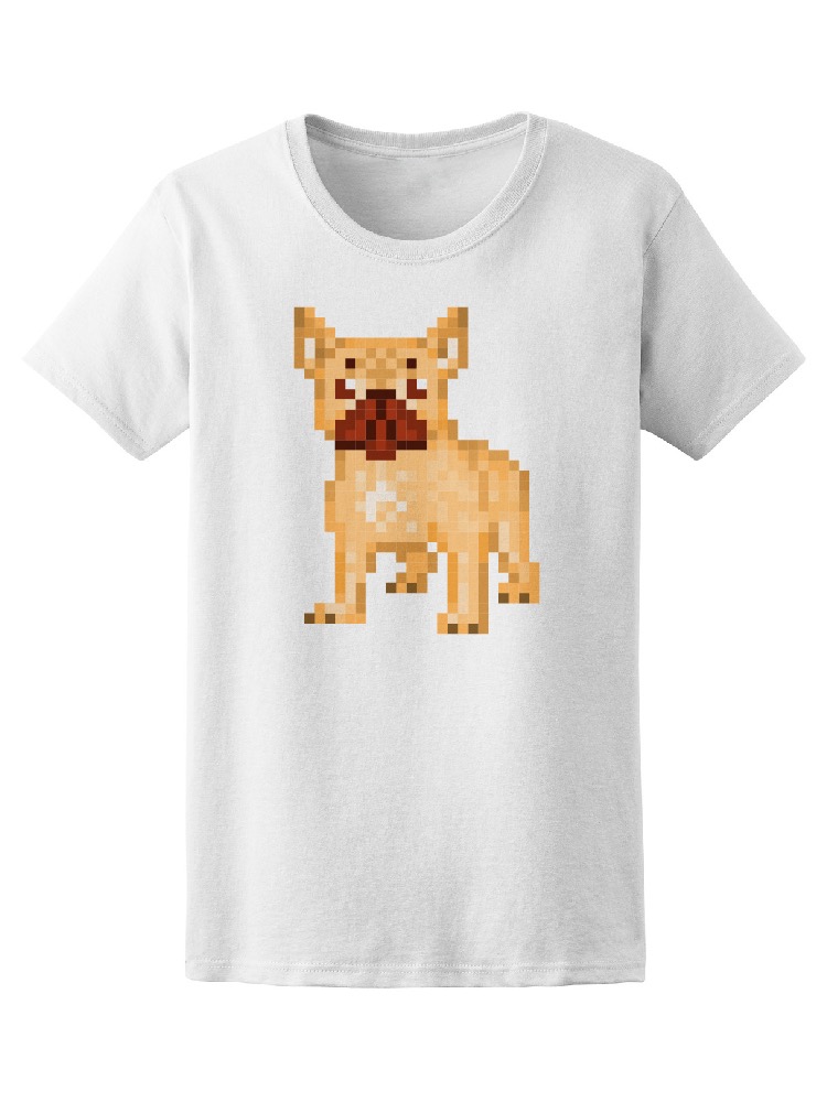 Foto 2 pulgar | Playera Smartprintsink Mujer Perro Bulldog En Pixeles